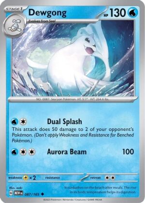 Dewgong - 087/165 : Scarlet & Violet 151