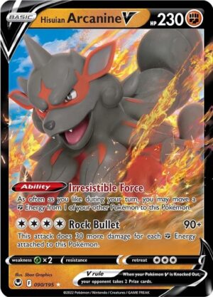 Hisuian Arcanine V - 090/195: Silver Tempest