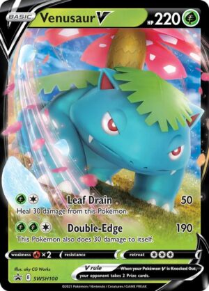 Venusaur V - SWSH100 : Sword & Shield Promo Cards