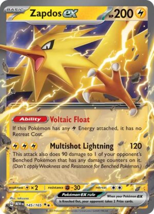 Zapdos ex - 145/165: Scarlet & Violet 151