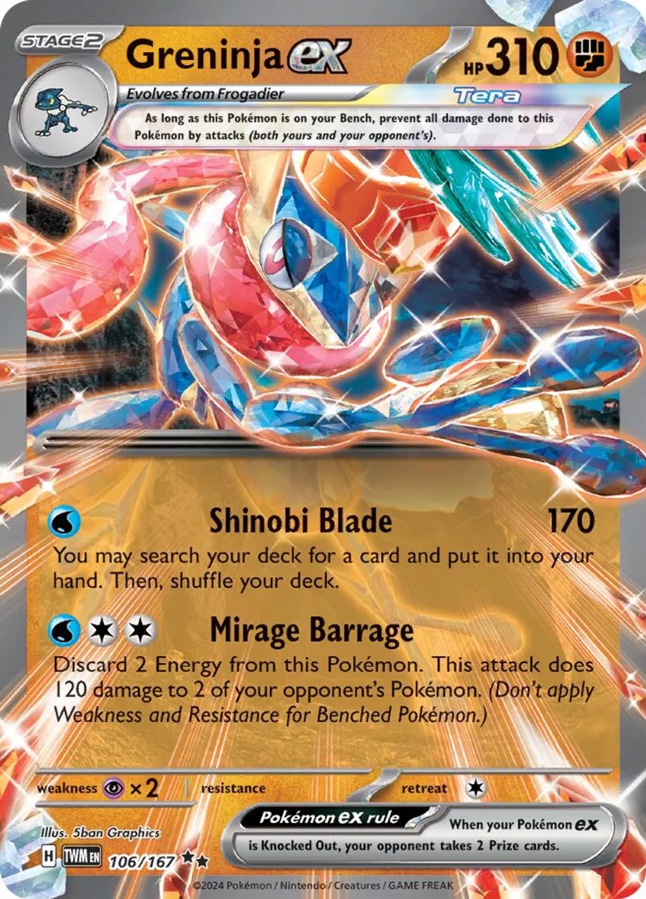 Greninja ex - 106/167: Twilight Masquerade - TCGWorld