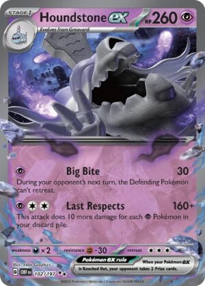 Houndstone ex - 102/197: Obsidian Flames