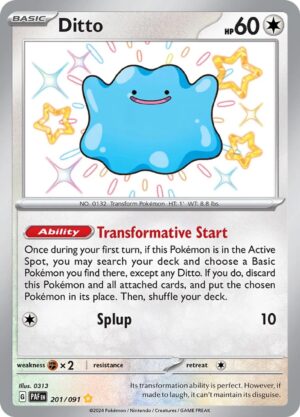 Ditto -  201/091: Paldean Fates