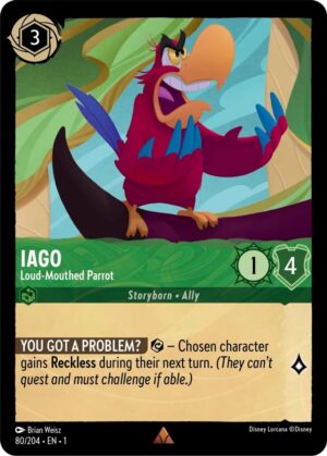 Iago: Loud-Mouthed Parrot