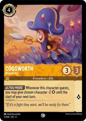 Cogsworth - Majordomo: Ursula's Return