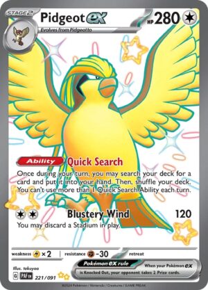 Pidgeot ex - 221/091: Paldean Fates