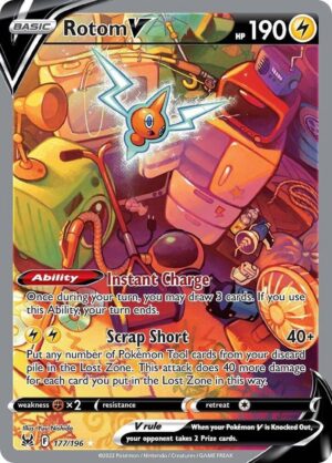 Rotom V (Alternate Full Art) - 177/196: Lost Origin