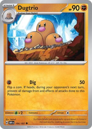 Dugtrio - 104/197: Obsidian Flames
