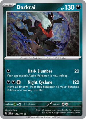 Darkrai - 136/197: Obsidian Flames