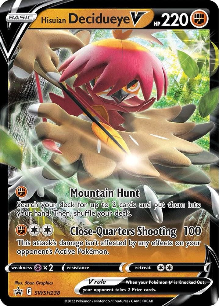 Hisuian Decidueye V - SWSH238 - SWSH: Sword & Shield Promo Cards