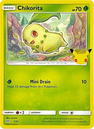 Chikorita - 002/025 - McDonald's 25th Anniversary Promos