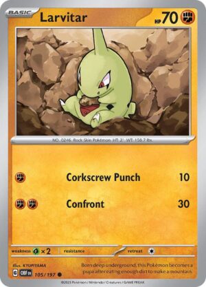 Larvitar - 105/197: Obsidian Flames