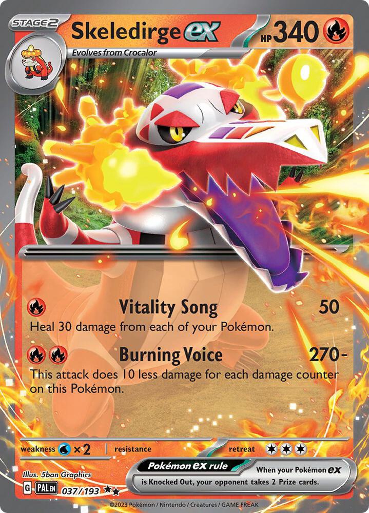 Skeledirge ex - 037/193: Paldea Evolved
