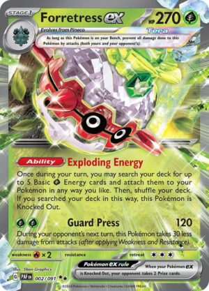Forretress ex - 002/091: Paldean Fates