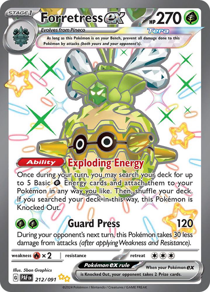 Forretress ex - 212/091: Paldean Fates