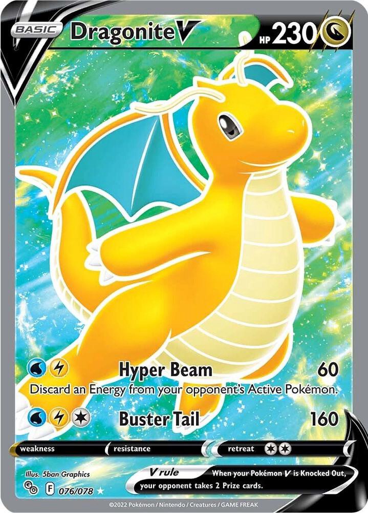 Dragonite V (Full Art) - 076/078: Pokemon GO