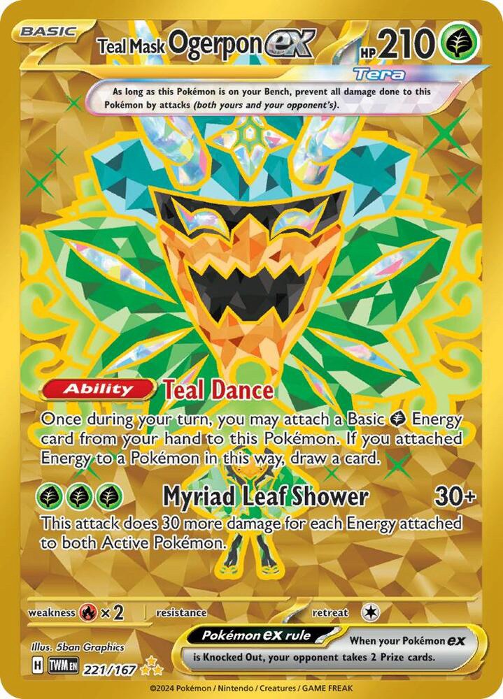 Teal Mask Ogerpon ex - 221/167: Twilight Masquerade