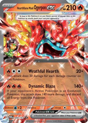 Hearthflame Mask Ogerpon ex - 040/167: Twilight Masquerade