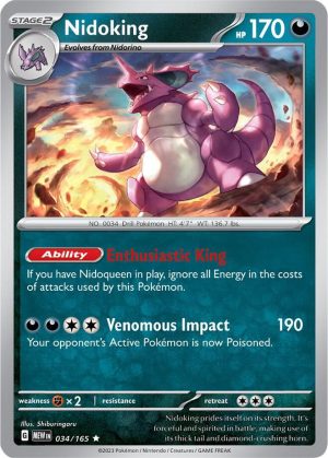 Nidoking - 034/165: Scarlet & Violet 151