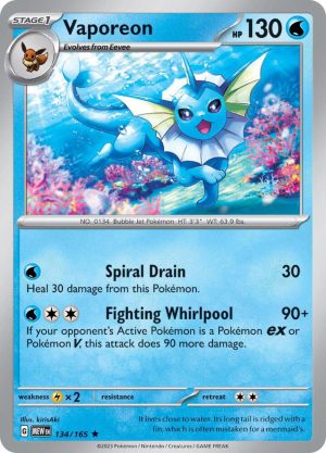 Vaporeon - 134/165: Scarlet & Violet 151