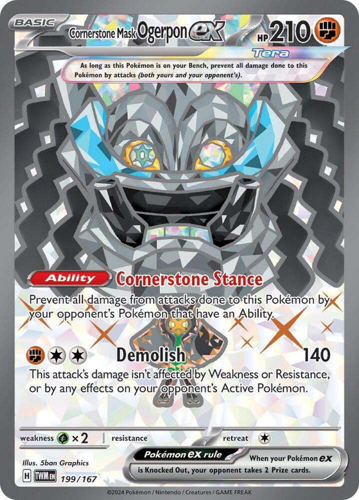 Cornerstone Mask Ogerpon ex - 199/167: Twilight Masquerade