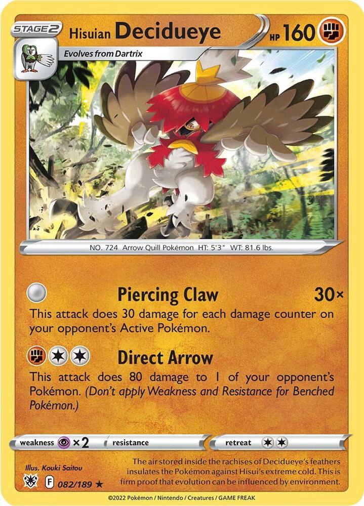 Hisuian Decidueye - 082/189: Astral Radiance