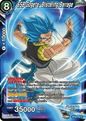 SSB Gogeta, Blistering Barrage - BT20-034 C : Power Absorbed