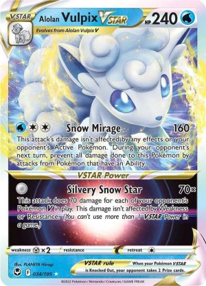 Alolan Vulpix VSTAR - 034/195: Silver Tempest