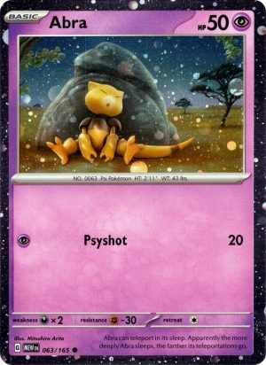 Abra - 063/165 (Cosmos Holo) - Miscellaneous Cards & Products
