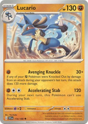 Lucario - 114/198: Scarlet & Violet Base Set
