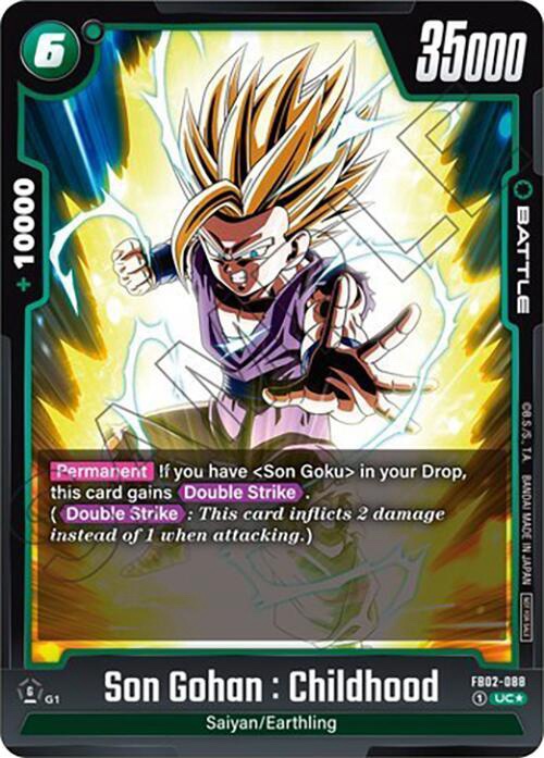 Son Gohan : Childhood - FB02-088 (Tournament Pack 02) - Tournament and Championship Promos