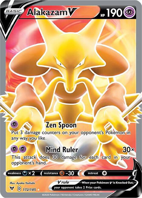 Alakazam V (Full Art) - 172/185: Vivid Voltage