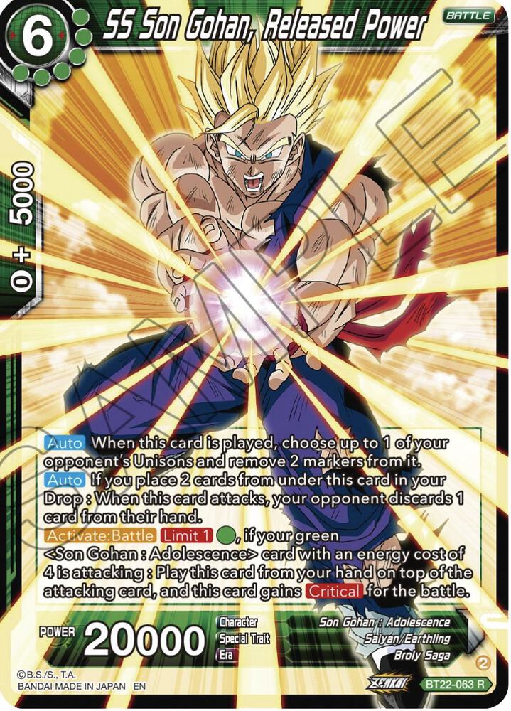 SS Son Gohan, Released Power - BT22-053R: Critical Blow