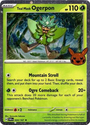 Teal Mask Ogerpon (Cosmos Holo) - 024/167: Trick or Trade BOOster Bundle