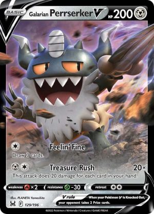 Galarian Perrserker V - 129/196: Lost Origin