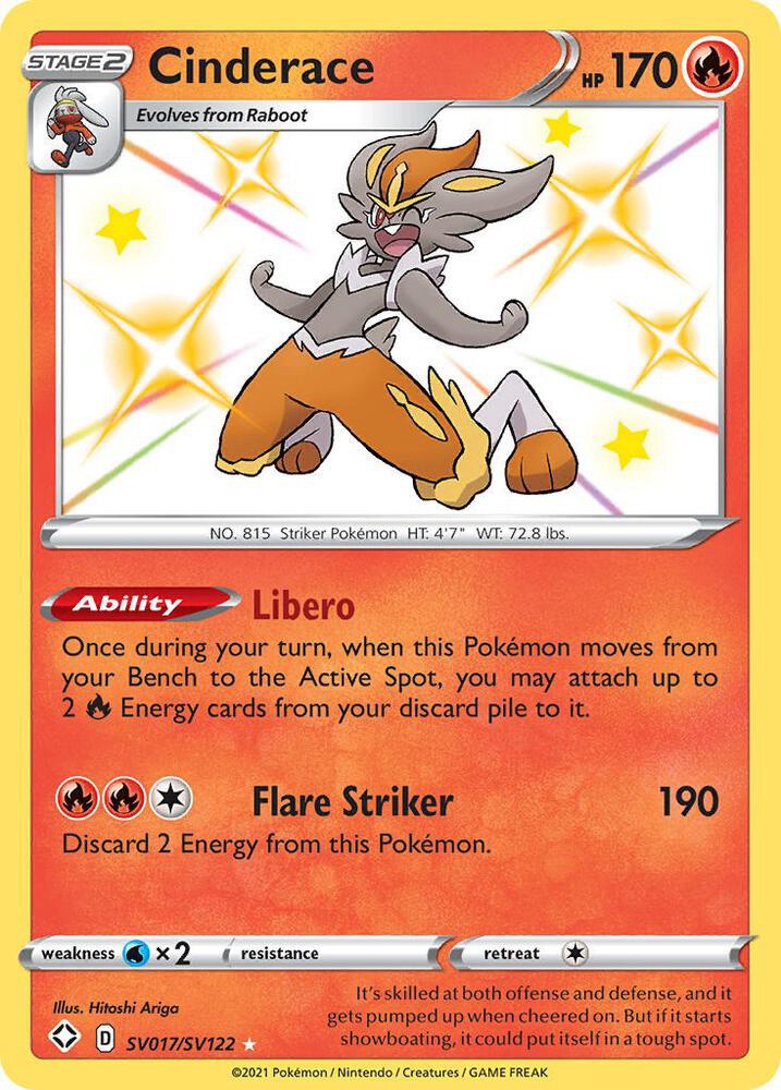 Cinderace - SV017/SV122: Shining Fates: Shiny Vault