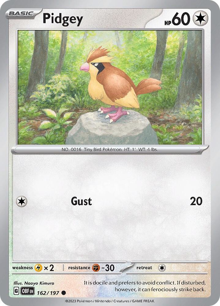Pidgey - 016/165: Obsidian Flames