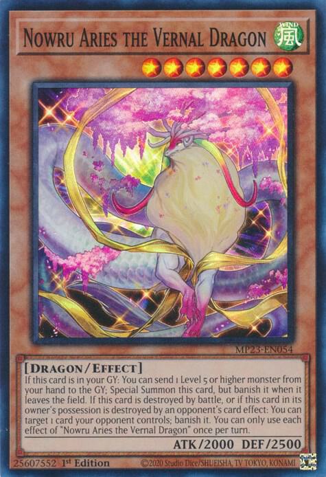 Nowru Aries the Vernal Dragon - 25th Anniversary Tin: Dueling Heroes Mega Pack (MP23)