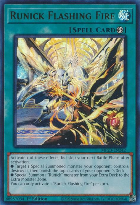 Runick Flashing Fire - 25th Anniversary Tin: Dueling Heroes Mega Pack (MP23)