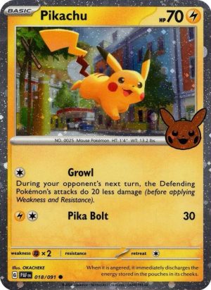Pikachu - 018/091 (Cosmos Holo) - Trick or Trade BOOster Bundle 2024