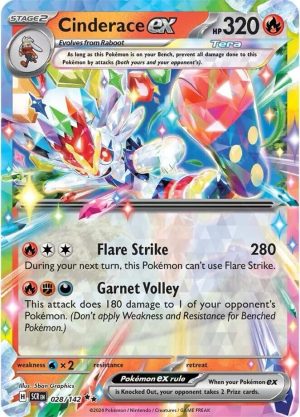 Cinderace ex - 028/142: Stellar Crown