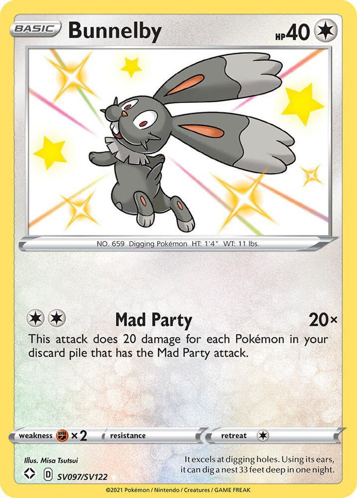 Bunnelby - SV097/SV122: Shining Fates: Shiny Vault