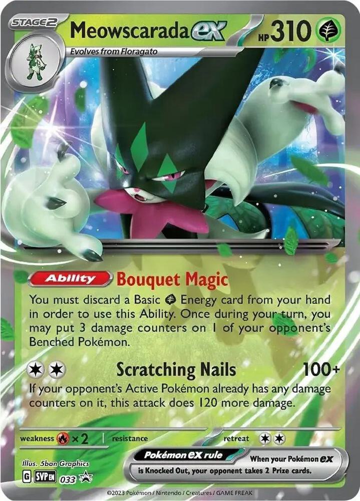 Meowscarada ex - 033 : Scarlet & Violet Promo Cards