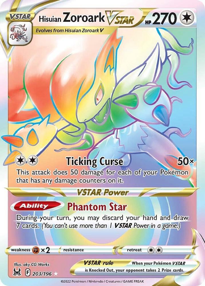 Hisuian Zoroark VSTAR (Secret) - 203/196 : Lost Origin