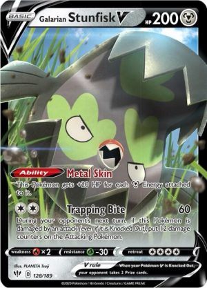 Galarian Stunfisk V - 128/189 : Darkness Ablaze