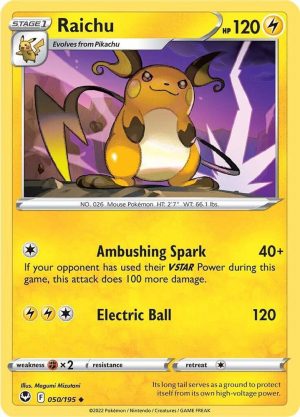 Raichu - 050/195 : Silver Tempest