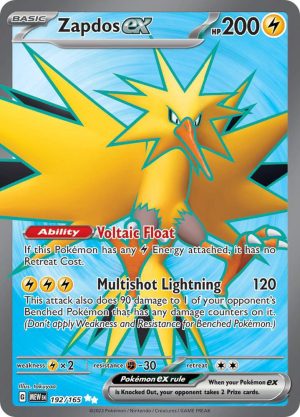 Zapdos ex - 192/165: Scarlet & Violet 151