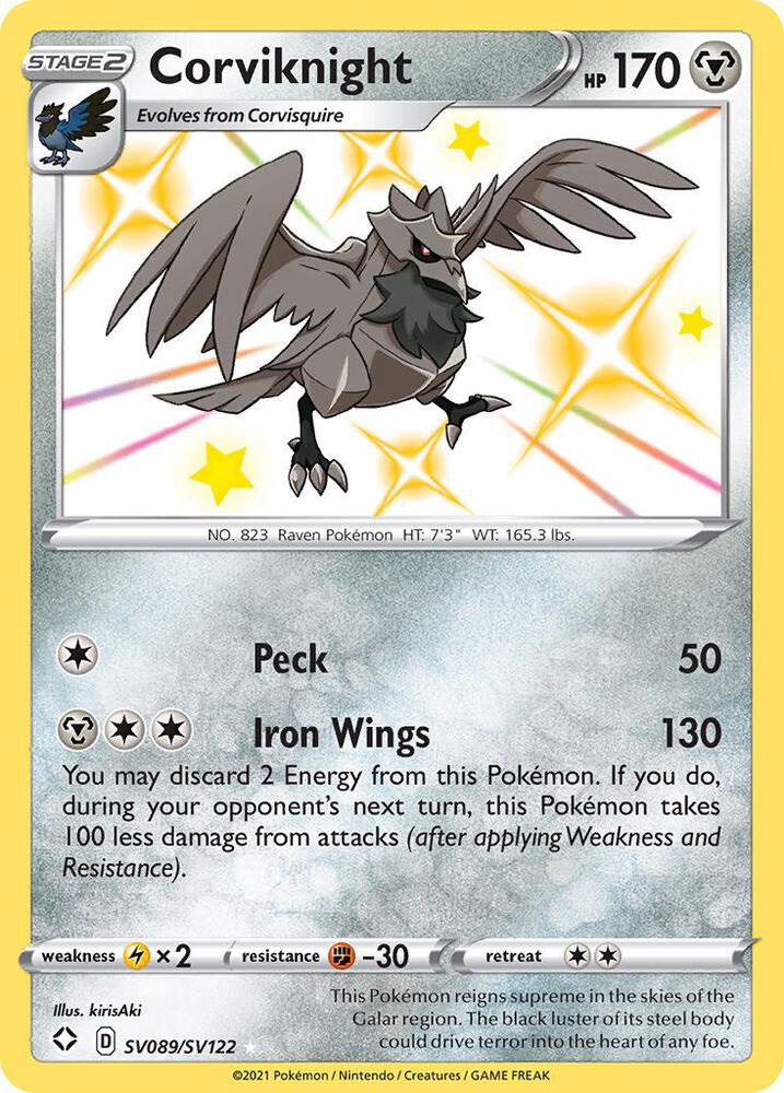 Corviknight - SV089/SV122: Shining Fates Shiny Vault