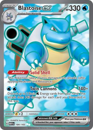 Blastoise ex - 184/165: Scarlet & Violet 151
