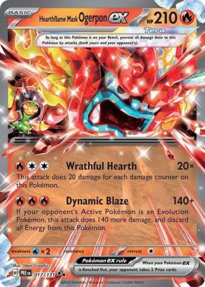 Hearthflame Mask Ogerpon ex - 017/131: Prismatic Evolutions